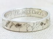 Dandelion Engraved 6mm Band “You Belong Among the Wildflowers” Engraved Size 7