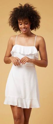 White Short Ruffle Dress