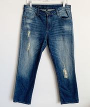 NWOT Kut From Kloth Reese Ankle Straight Leg Distressed Jeans 