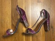 Lounge Pink Glitter Heels 9 Sandals