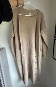 Beige Knit Cardigan