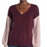 NWT 14th and Union V Neck Colorblock Sweater