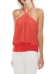 Vince Camuto Playful Foulard Layered Halter Tank