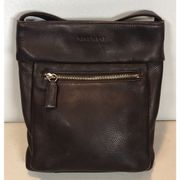 Vintage Nine West Brown Leather Crossbody Purse Handbag