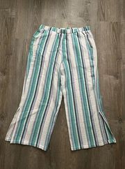 Escape By Habitat Clothes Awning Stripe Cabana Pant Women’s Size M Wide Leg