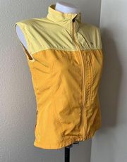 Women’s Sz Small Full Zip Lightweight Cycling Vest Orange Yellow