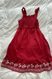 Big Girl’s Red Sun Dress