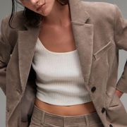 NWT Everlane ‘80s blazer in taupe grey size 4