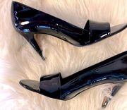Antonio Melani Open Toe Patent Leather Heels Sz 9