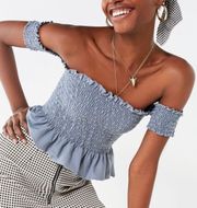 Off-the-shoulder Smocked Top