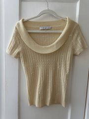 Cashmere Sweater With Sequin Detail