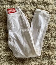 White Vintage High Waisted  Jeans Neutral 80s Pants