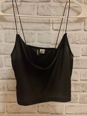 Black Silk Tank Top