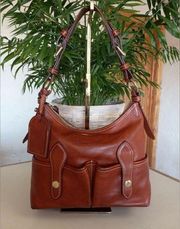 VTG Dooney & Bourke, Vintage Caramel Cappuccino, Florentine Vachetta Leather Bag