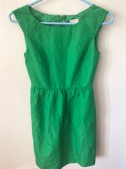 Jcrew Green Skater Dress 