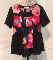 Crosby by mollie Burch size small floral peplum top