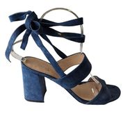 Blue Suede Wrap Sandals Aelena Size 7