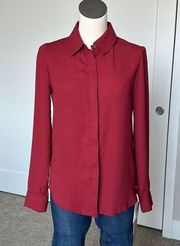 Halogen Hidden Button Long Sleeve Blouse-NWOT