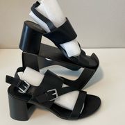 Lauren Ralph Lauren Florin black chunky heel sandals Sz 10B