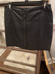 Black Faux Leather Skirt