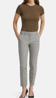 TREECA 2 Slim Cropped Pants in Silver Melange Twill.Sz16.Retail $325