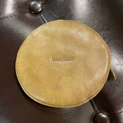 Vintage Neiman Marcus leather round change purse