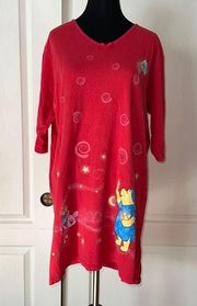 2002 RETRO VTG DISNEY WINNIE THE POOH STAR GRAPHIC NIGHTGOWN