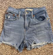 Levi’s light blue was high waisted shorts size 24