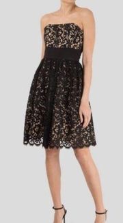 MILLY New York Vintage strapless lace dress