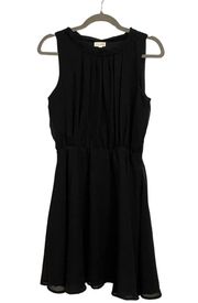 Maison Jules Black Sleeveless Chiffon Mini Dress Sz S