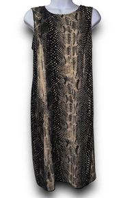 Nina Leonard black and tan dress women’s size medium