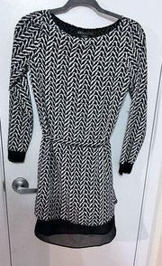 A/X Armani Exchange Abstract Print Belted Dress SZ S