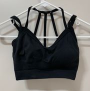 Black Strappy Sports Bra