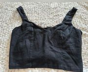 A new day cropped linen tank size small