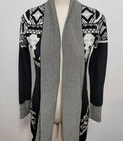 Ruby Moon black aztec stripe contrast cardigan size small