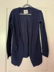 Perfect Cardigan Navy Sweater With Pockets