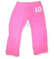 Vintage y2k pink varsity crop pants