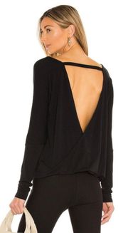 🆕 NWT Revolve  | Drapey V Back Long Sleeve | Black | Medium