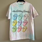 ✨ Rolling Stones Women’s Tie Dye Graphic Tee Medium