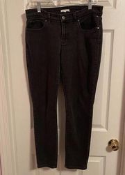 Eileen Fisher ankle skinny Jean in washed black