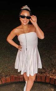 Short White Strapless Dress