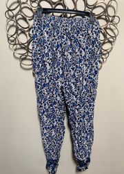 blue floral pants