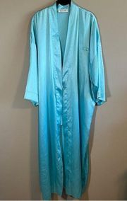 Christian Dior Blue Silk Robe One Size