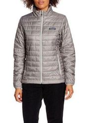 Women's Nano Puff Jacket in Feather Grey Silver Gray Size Extra Small