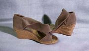 NWOB Splendid Joelle Dove Gray Suede Ankle Wrap Espadrilles Size 7B - Lace Up