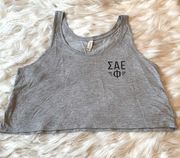 SAE and Alpha Phi Spring Fling Cropped Tank Top Size Medium