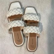 Time and Tru Braided Two Band Sandal Size 8