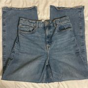 H&M wide leg cropped jeans - size 6