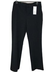 Charter Club SZ 6 Trouser Pants Navy Black Combo Straight Leg Flat Front Womens