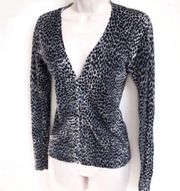 New York & Co animal print knit cardigan s…